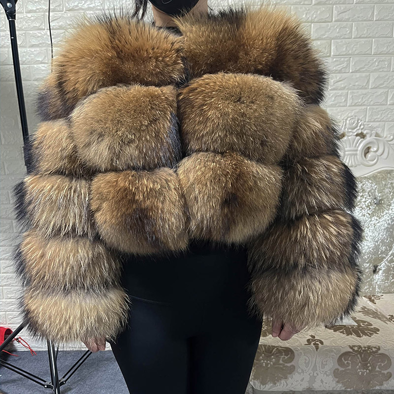 Winter Clothing Plus Size - Plus size topos de pele marrom