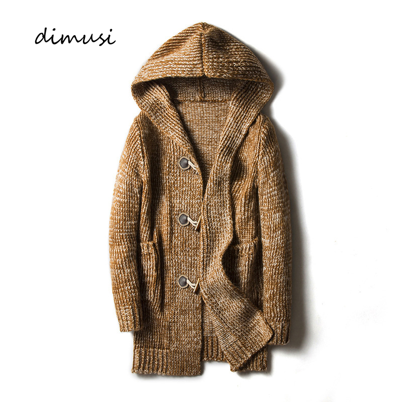 Winter Clothing Men Style - Dimusi inverno suéteres masculinos moda longa