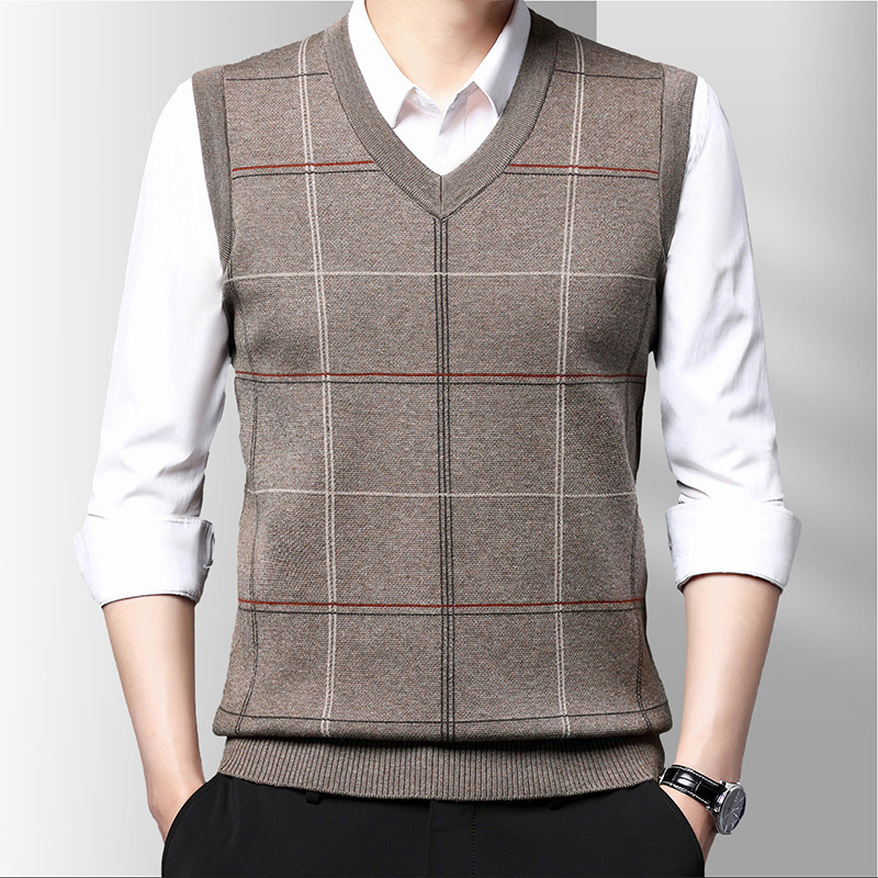 Winter Clothing Men Style - Outono inverno pulôver masculino colete de