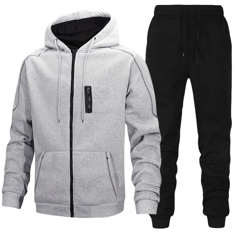 Winter Clothing Outdoor - Conjunto de Moletom Masculino Fashion, Casaco