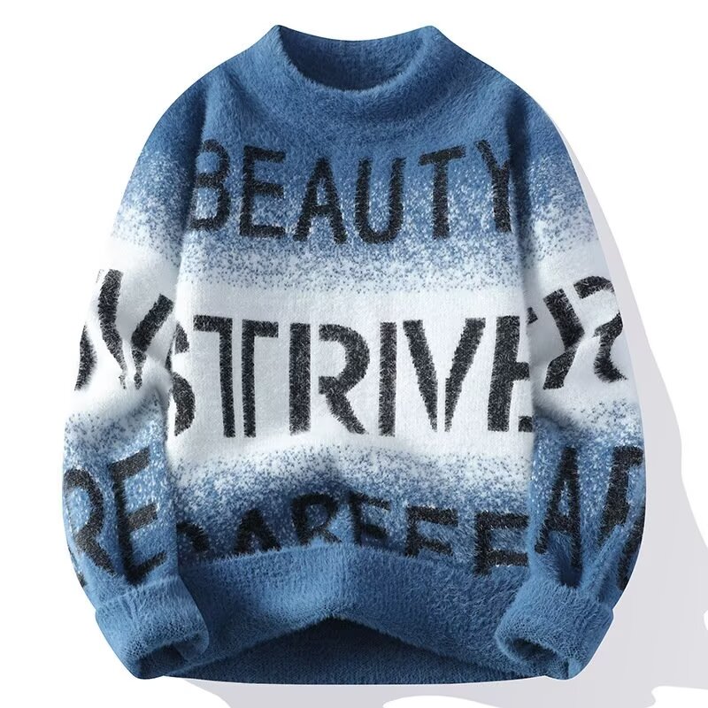 Winter Clothing Men Style - Outono inverno suéteres masculinos de alta
