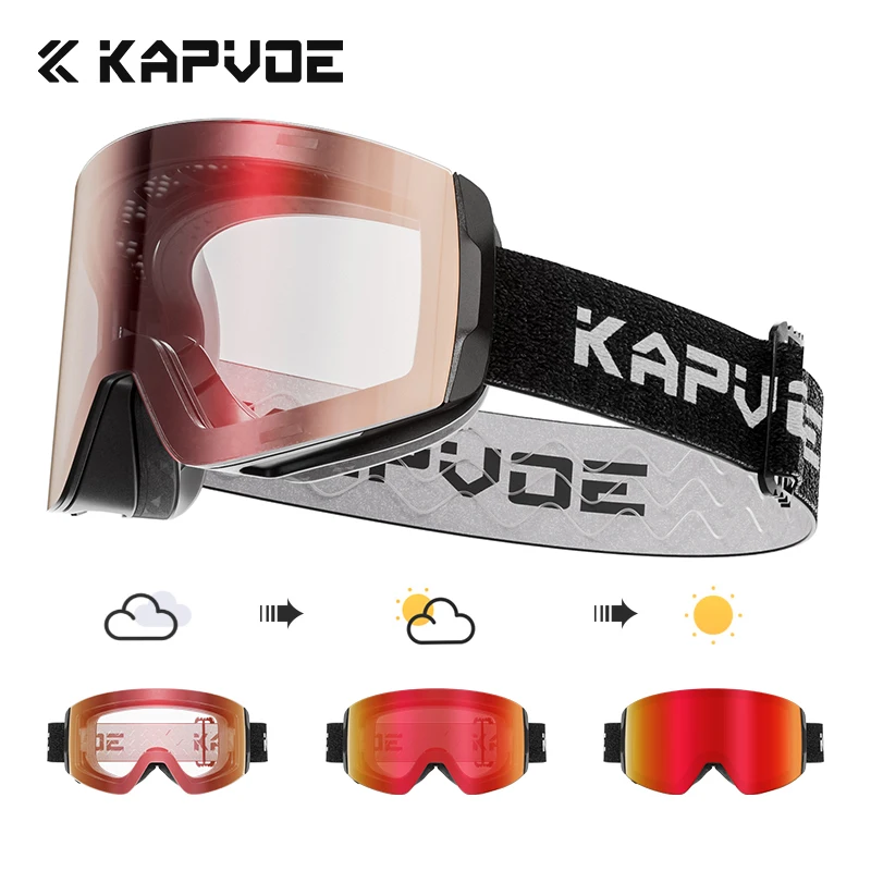 Snow Goggle Uv - Kapvoe óculos de neve magnéticos dupla