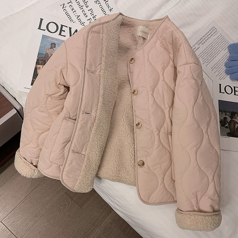 Winter Clothing Trends For Women - Outono inverno acolchoado jaqueta botões velo