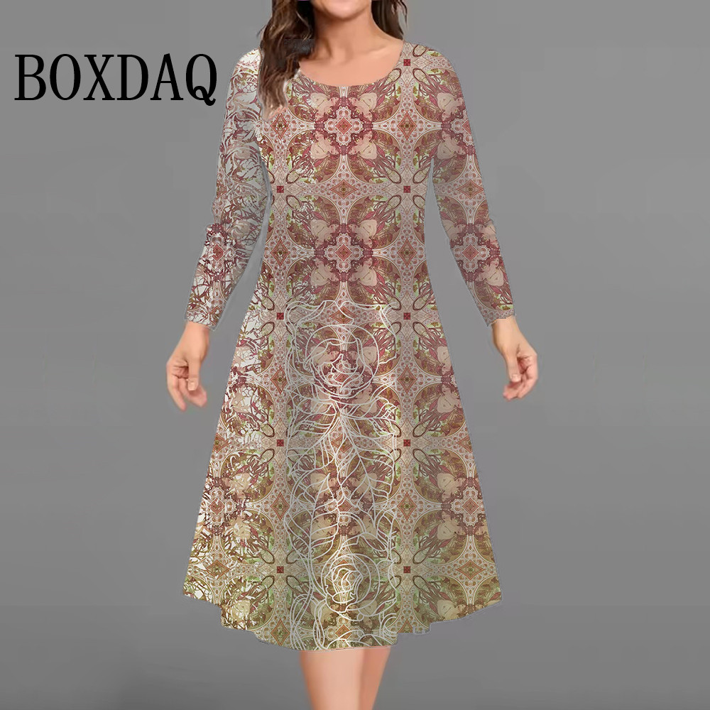 Winter Clothing Plus Size - Nova moda elegante vestidos femininos outono