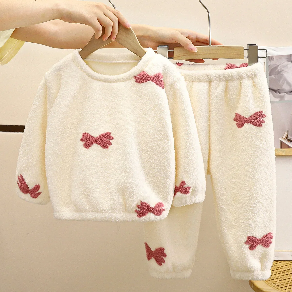 Winter Clothing Baby Girl - Novas crianças outono inverno engrossar pijamas