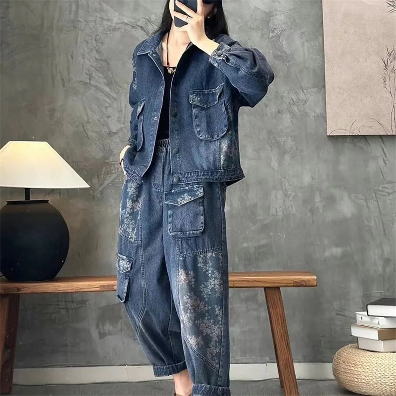 Winter Clothing For Sale - 2025 outono denim jaqueta ternos xadrez