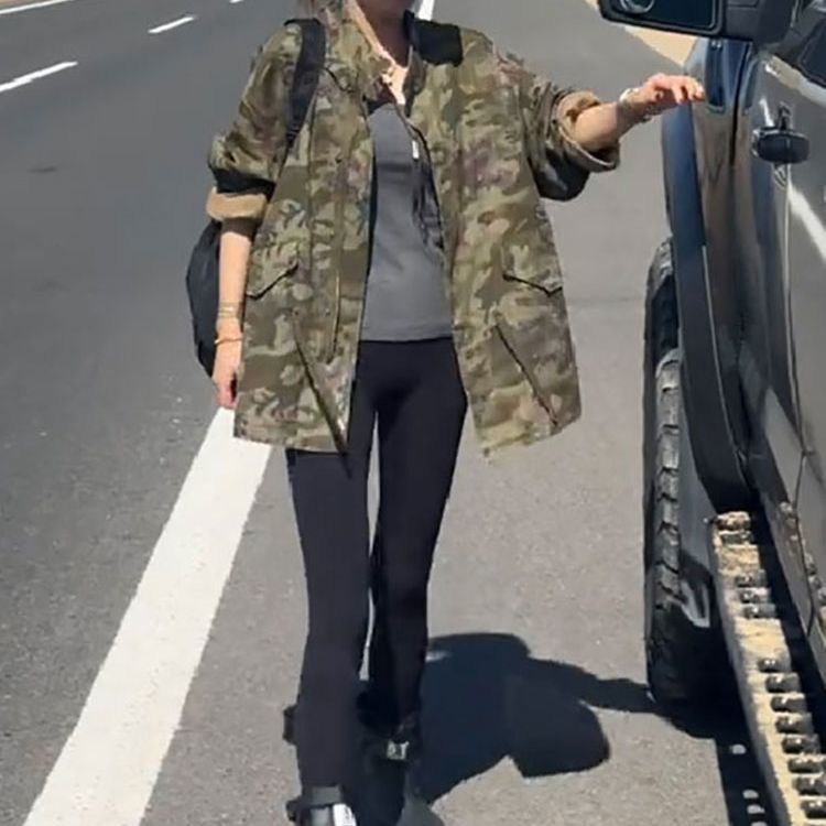 Winter Clothing Offer - Trench marrom feminino elegante capa de