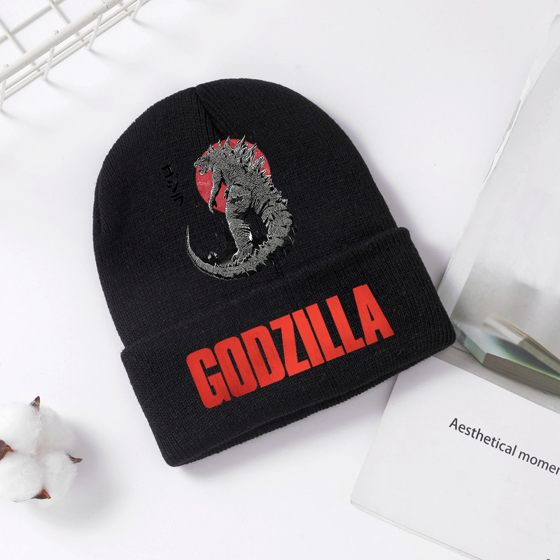 Winter Clothing Kids - Godzilla chapéu de malha inverno primavera