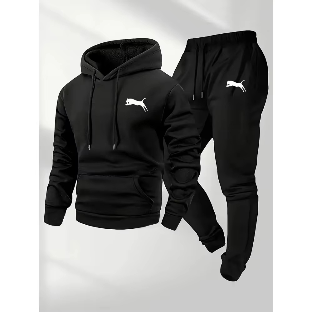 Winter Clothing Men - Conjunto Masculino de Moletom com Capuz