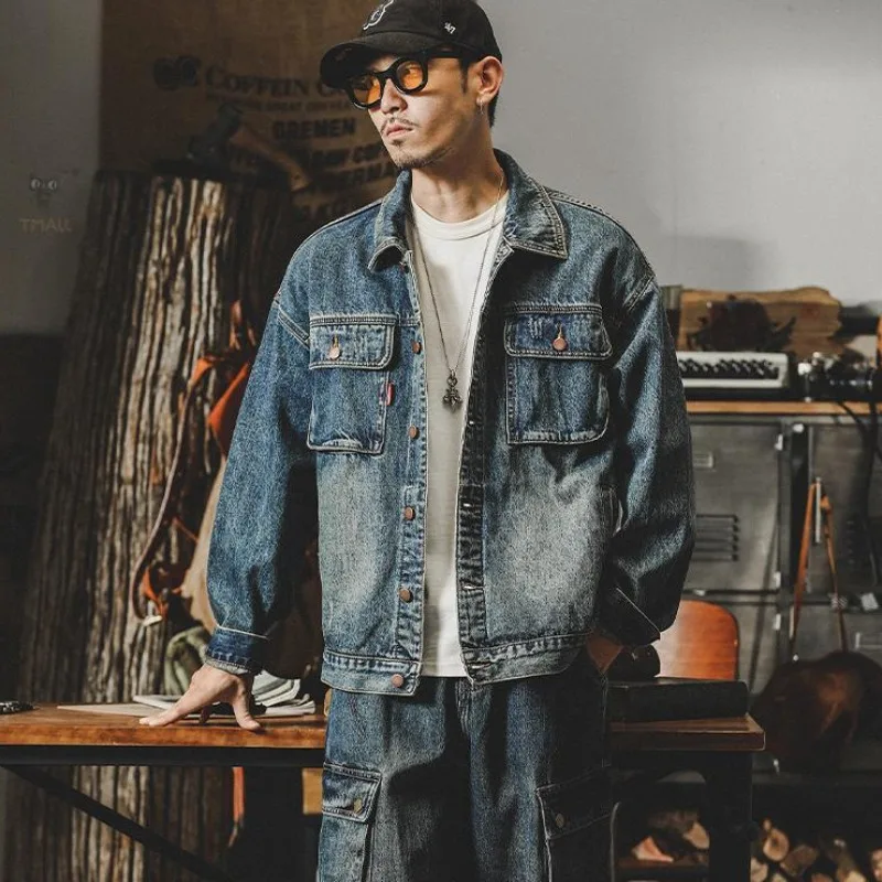 Moda solta denim jaquetas home - Winter Clothing Men Style avaliação e preço