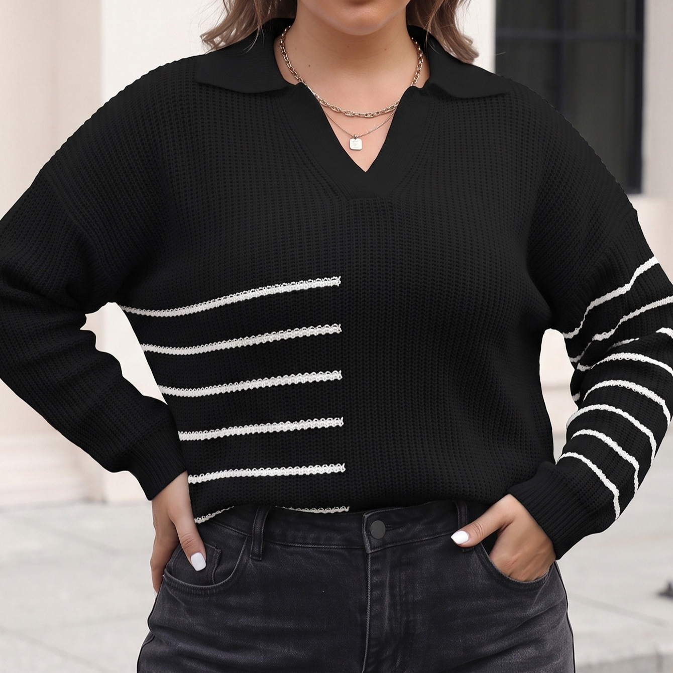 Camiseta de Tricô Casual Femin - Winter Clothing Plus Size avaliação e preço