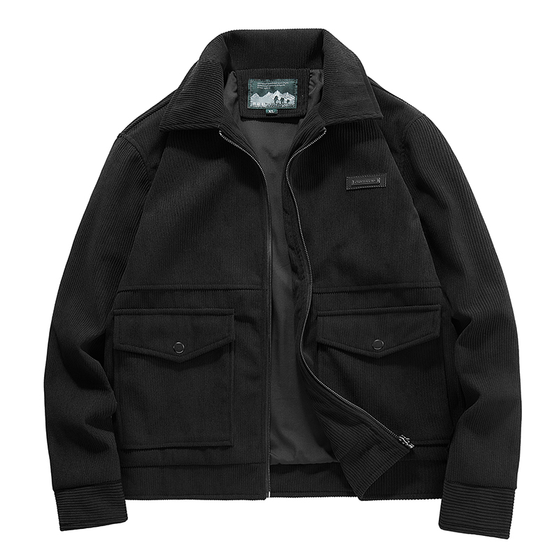 Jaqueta Masculina de Corduroy  - Quality Winter Clothing Bomber Jacket avaliação e preço
