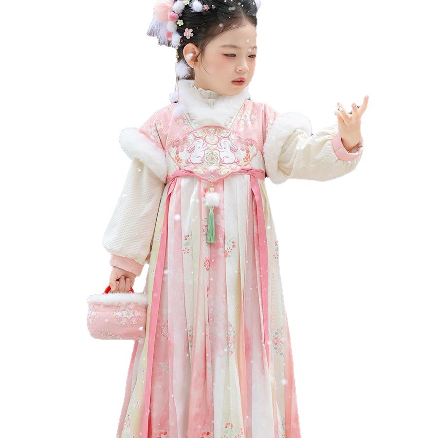 2025 meninas fada hanfu crianç - Winter Clothing Kids avaliação e preço
