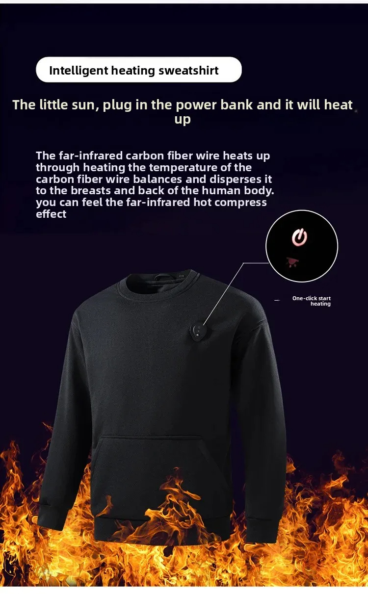 Novo moletom com capuz aquecid - Winter Clothing Outdoor avaliação e preço