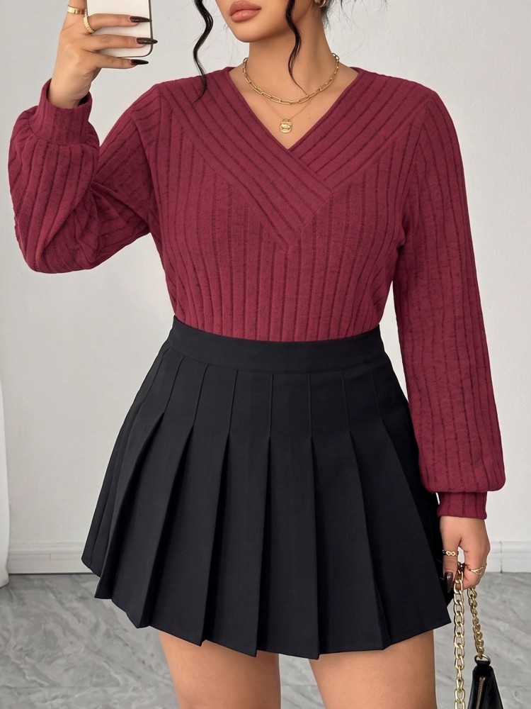Camiseta de Tricô Casual Femin - Winter Clothing Plus Size avaliação e preço