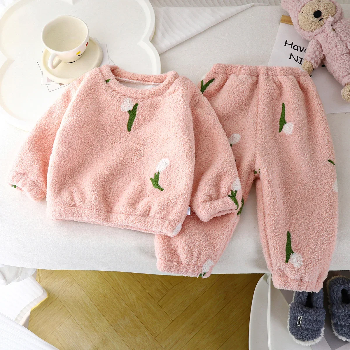 Pijama grosso de lã quente inf - Winter Clothing Baby Girl avaliação e preço