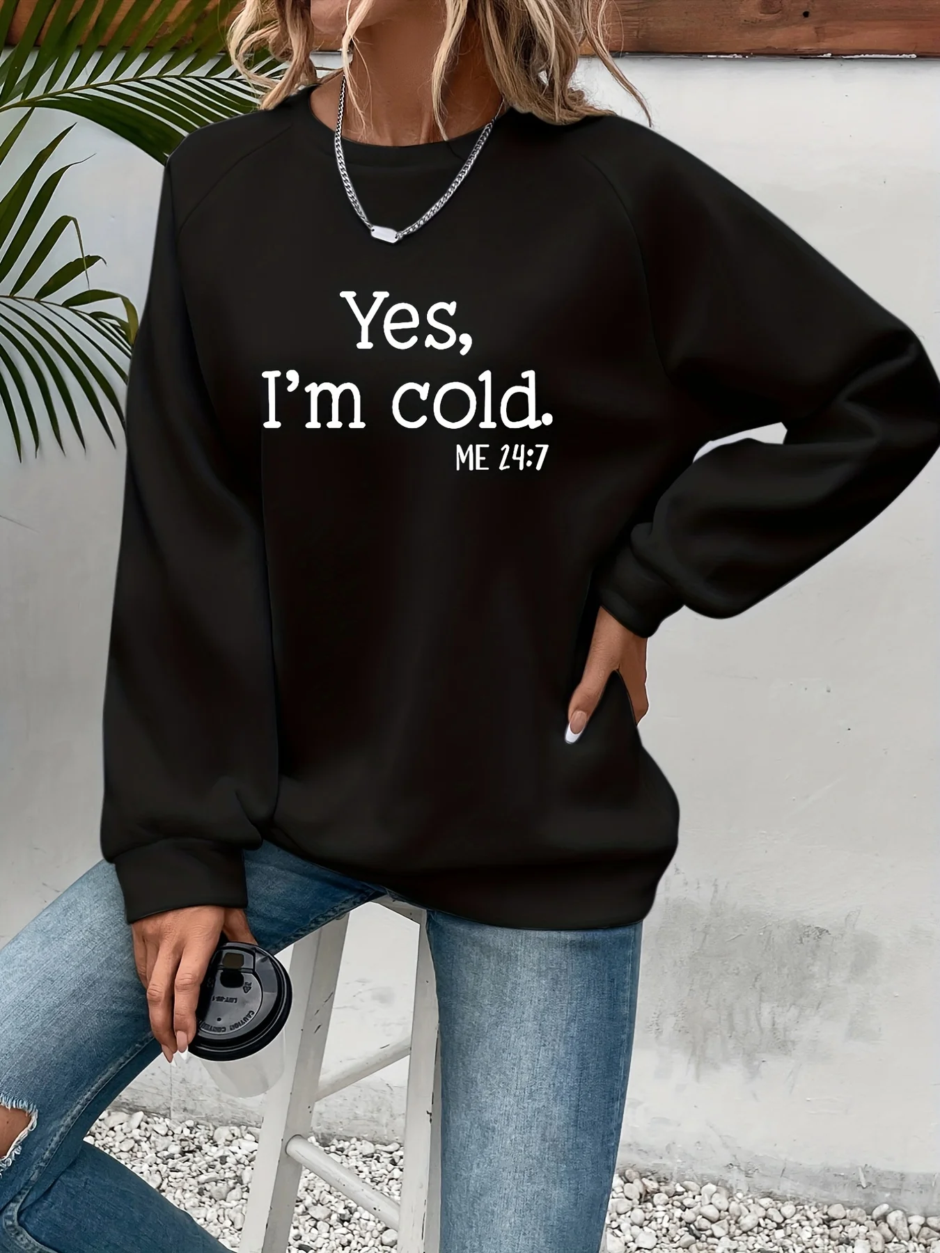 Sim estou frio carta impressa  - Winter Clothing Trends For Women avaliação e preço