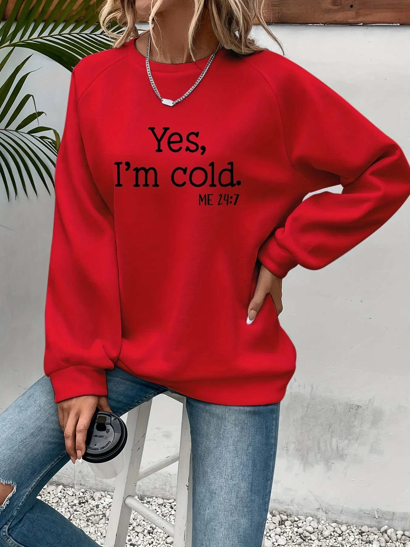 Sim estou frio carta impressa  - Winter Clothing Trends For Women avaliação e preço