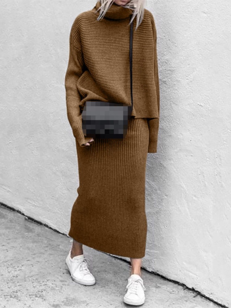 Conjunto de Saia Midi Trançada - Winter Clothing Sales avaliação e preço