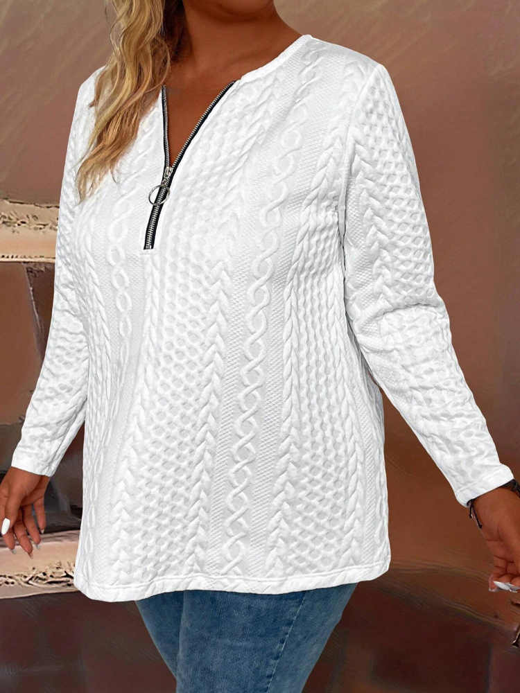 Camiseta de meia zíper feminin - Winter Clothing Trends For Women avaliação e preço