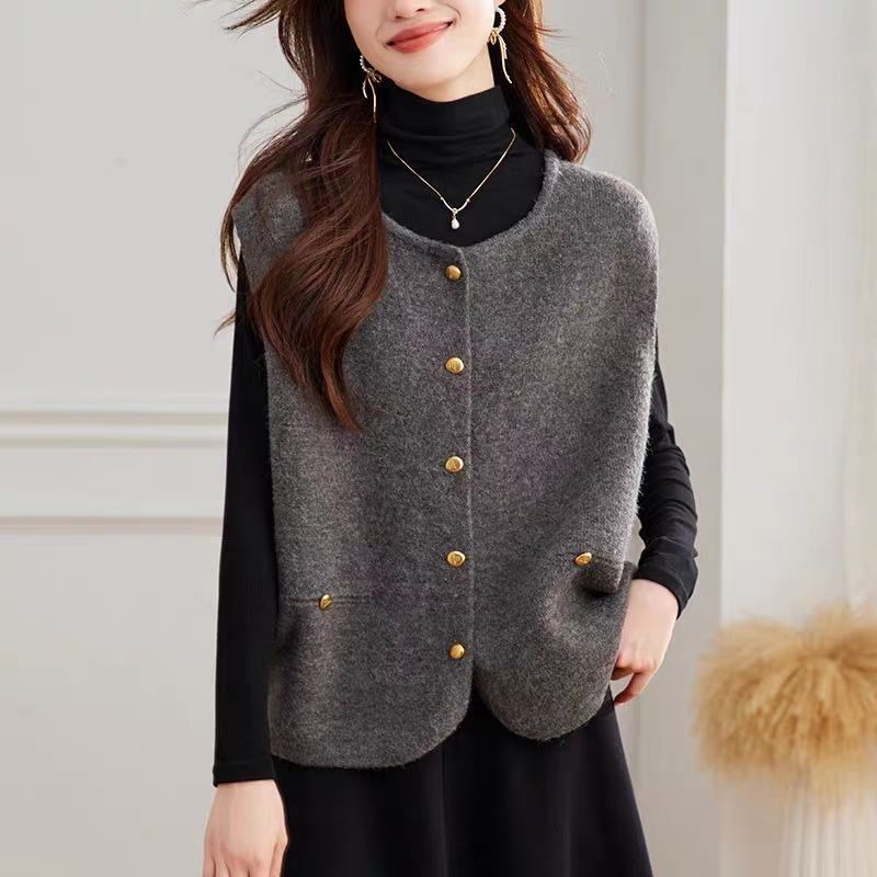 Colete de malha feminino sólid - Winter Clothing Offer avaliação e preço